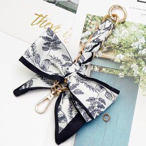 Purse Strap Extender 6.5 Inch Women Bag Chain Strap Ribbon Bow Handbag